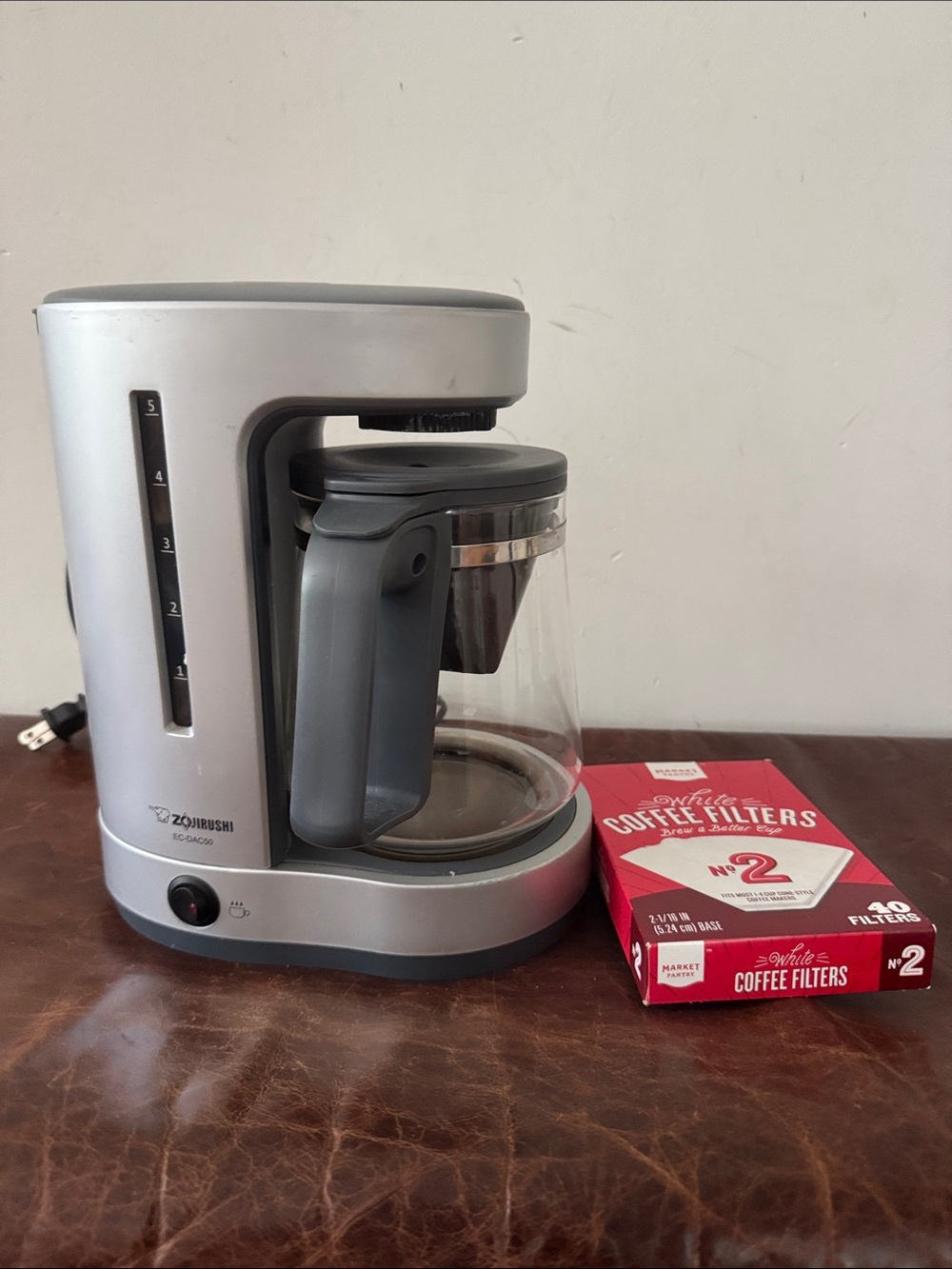 Zojirushi Silver Drip Coffee Maker with Glass Carafe - Silver/Gray